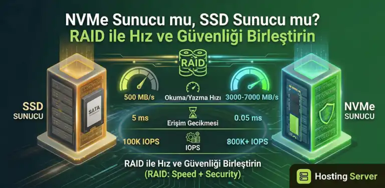 NVMe Sunucu mu, SSD Sunucu mu? RAID ile Hız ve Güvenliği Birleştirin